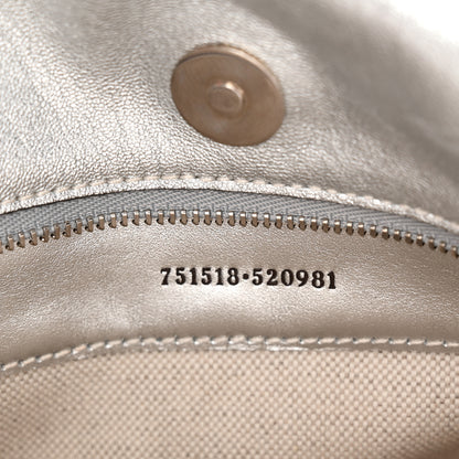 Gucci Sakai Be Green Calfskin Diagonal Stitched Small Blondie Tote Silver 7 of 11