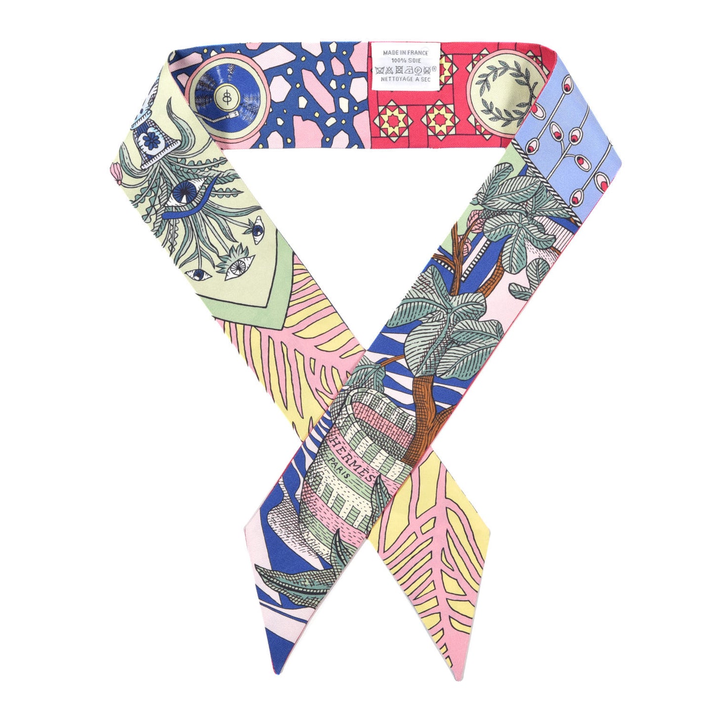 Silk La Danse Des Amazones Twilly Bleu Roy Vert Jaune