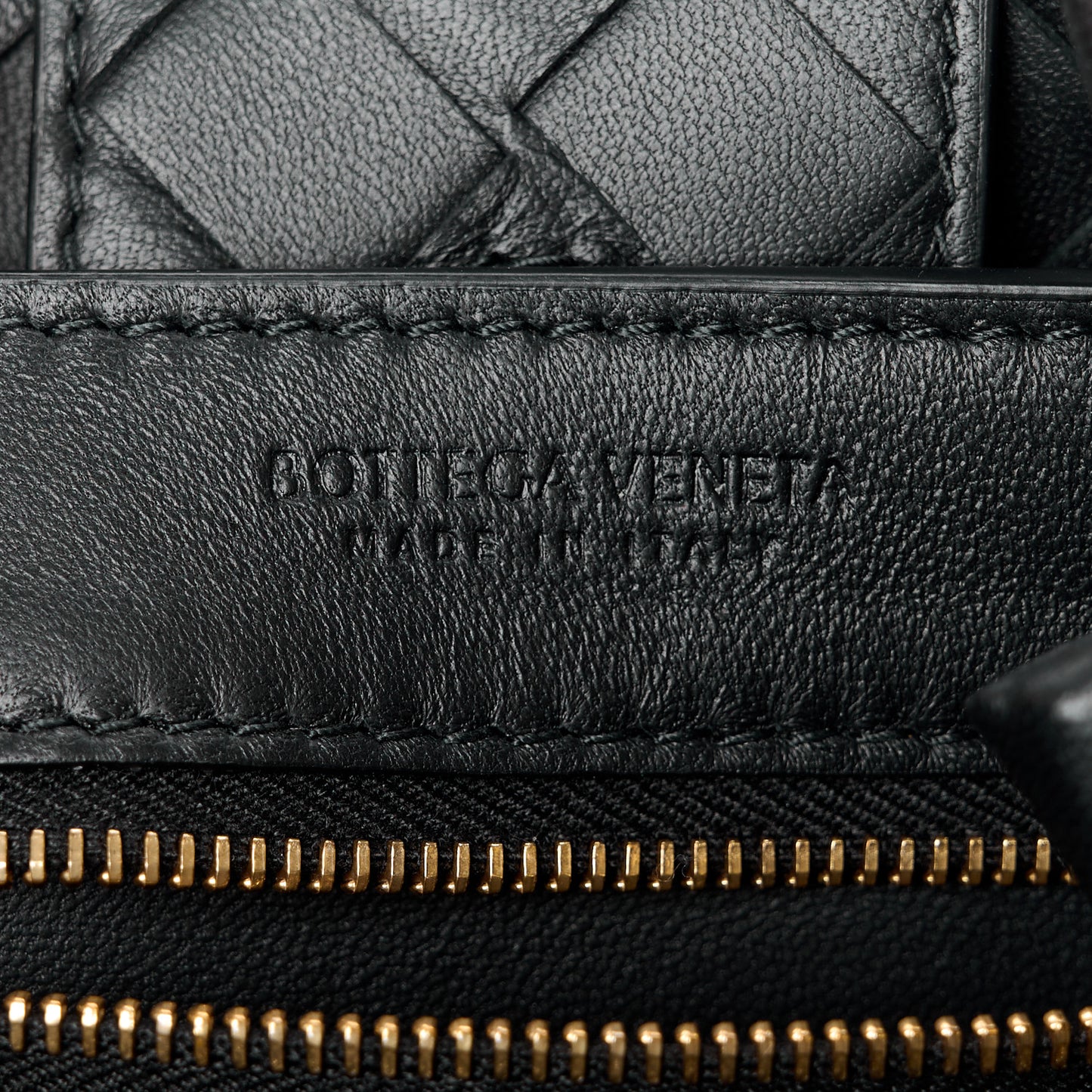 Nappa Intrecciato Small Andiamo Shoulder Bag Black
