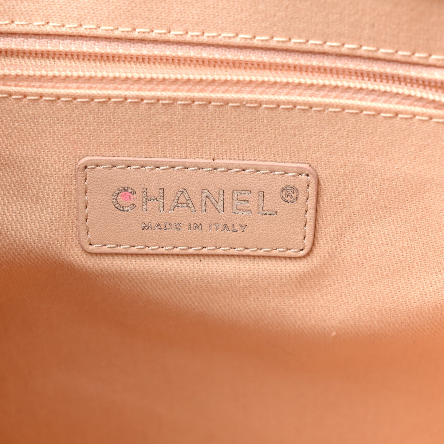 Grained Calfskin Stitched Braided With Style Backpack Beige