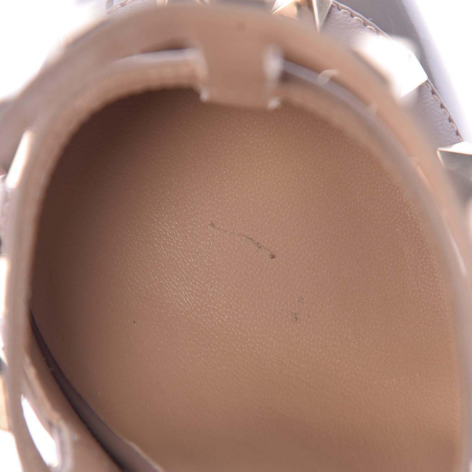 Valentino Garavani Patent Nappa Rockstud Ankle Strap 100mm Pumps 35.5 Perla Poudre 9 of 10
