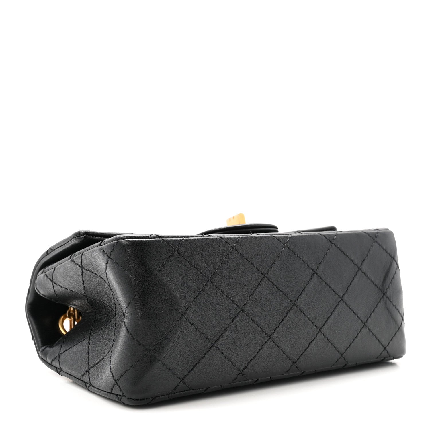 Chanel Aged Calfskin Quilted 2.55 Reissue Mini Flap Black 4 of 11