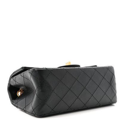 Chanel Aged Calfskin Quilted 2.55 Reissue Mini Flap Black 4 of 11