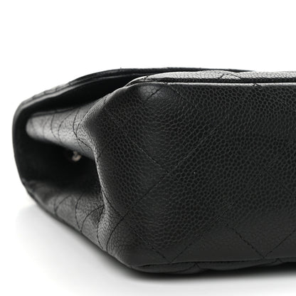 Chanel Caviar Quilted Jumbo Single Flap Black 9 of 11