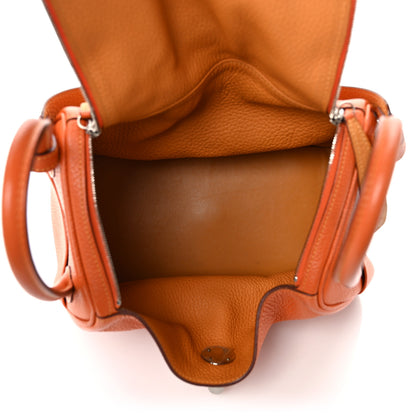 Hermes Taurillon Clemence Lindy 26 Orange 5 of 10