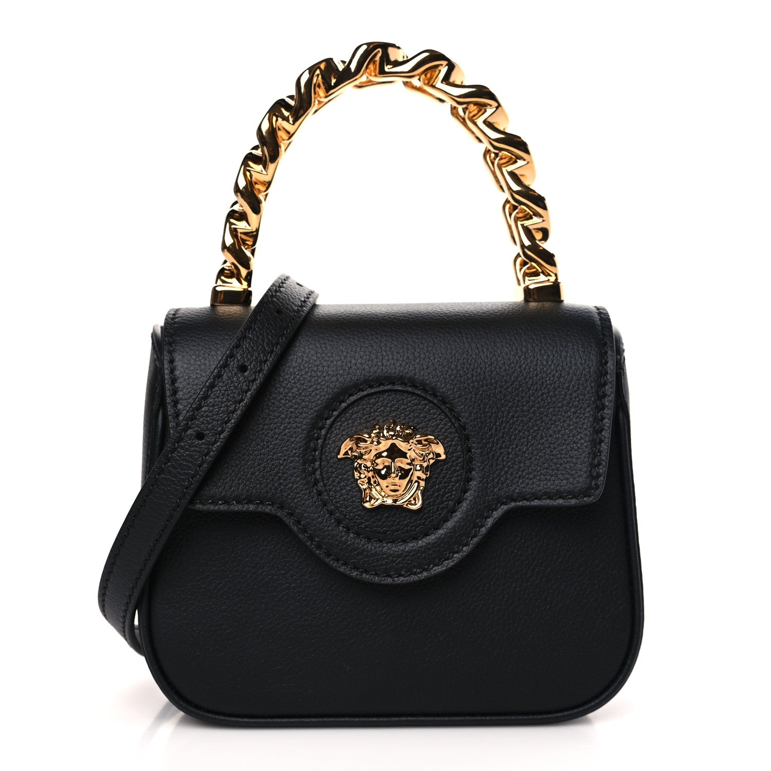 Versace Grained Calfskin Mini La Medusa Bag Black 1 of 8