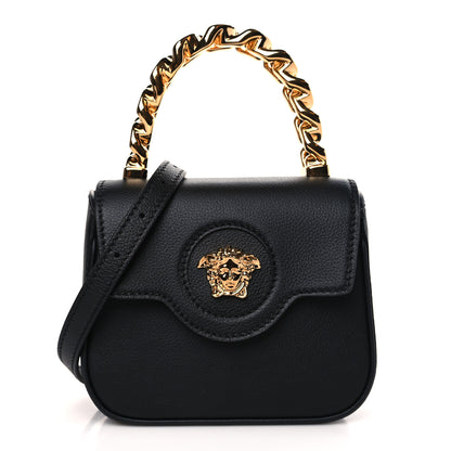 Versace Grained Calfskin Mini La Medusa Bag Black 1 of 8