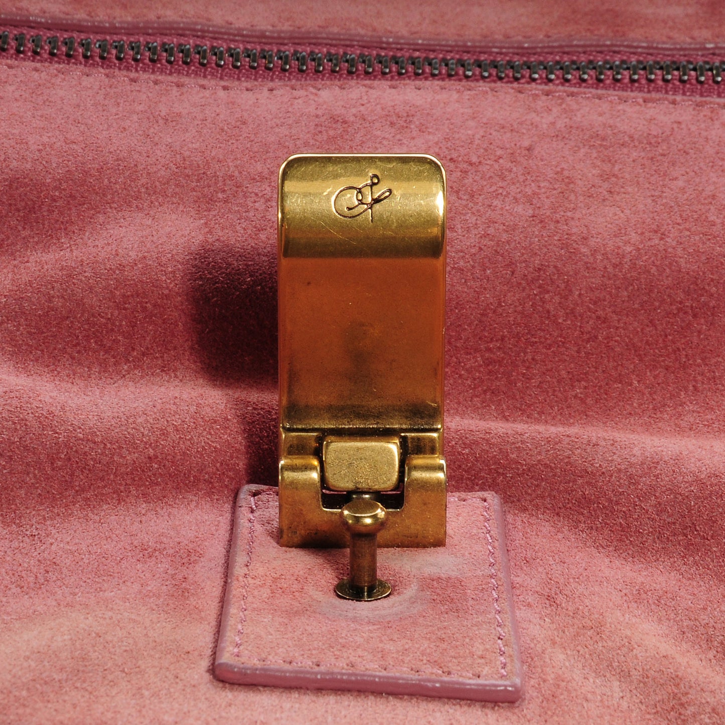 Suede PS1 Medium Satchel Antique Pink