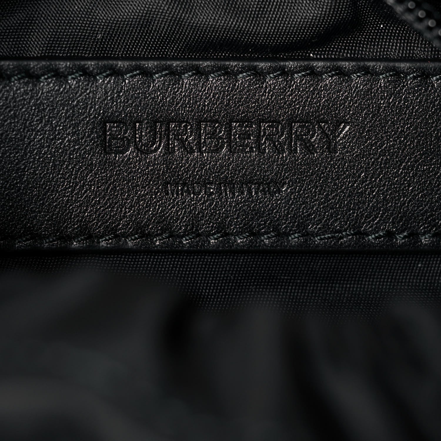 Burberry Lambskin Nylon Medium Leo Sling Bag Black 5 of 11
