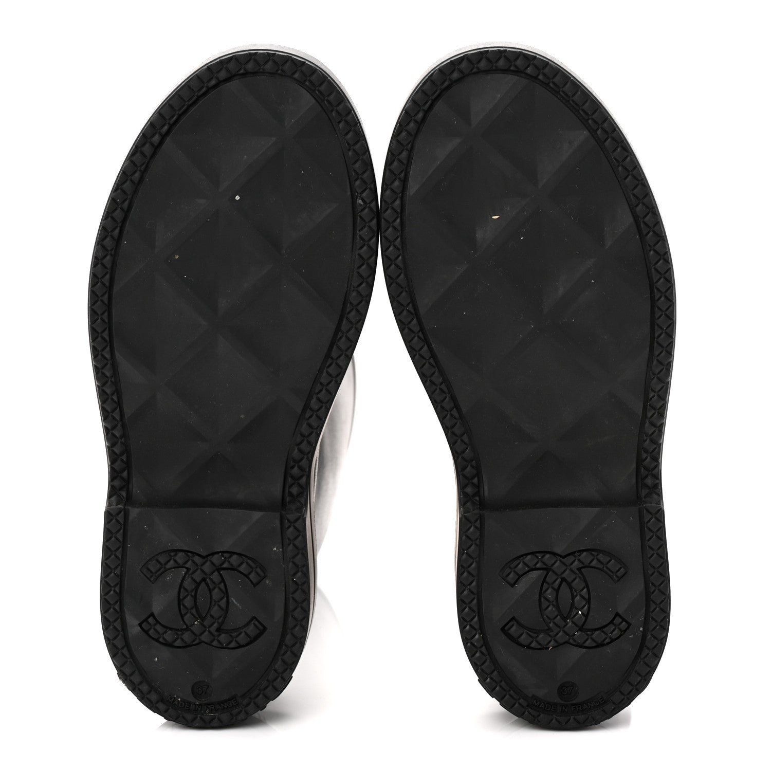 Chanel Caoutchouk CC High Boots 37 Black 6 of 10