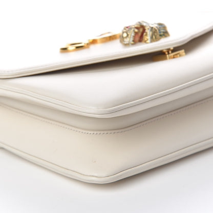 Gucci Vitello Palmellato Lux Crystal Medium Rajah Shoulder Bag Mystic White Multicolor 5 of 19
