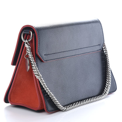 Givenchy Goatskin Suede Small GV3 Shoulder Bag Blue Red 3 of 8
