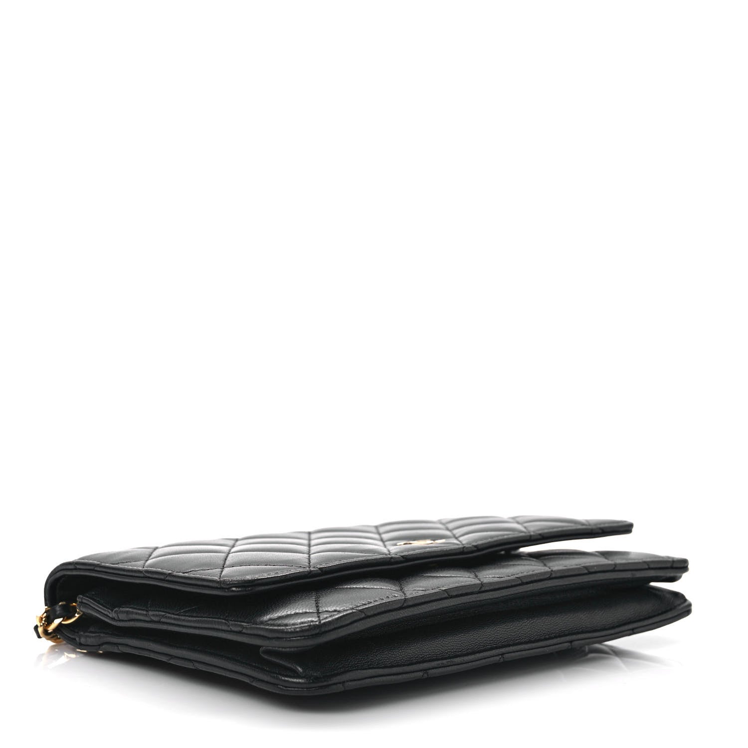Chanel Lambskin Quilted Wallet On Chain WOC Black 4 of 10