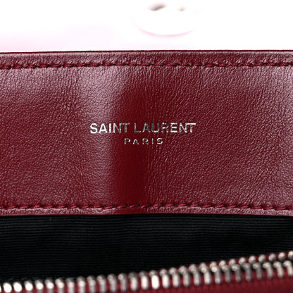 Saint Laurent Calfskin Y Quilted Monogram Medium Loulou Chain Satchel Rouge Legion 6 of 16