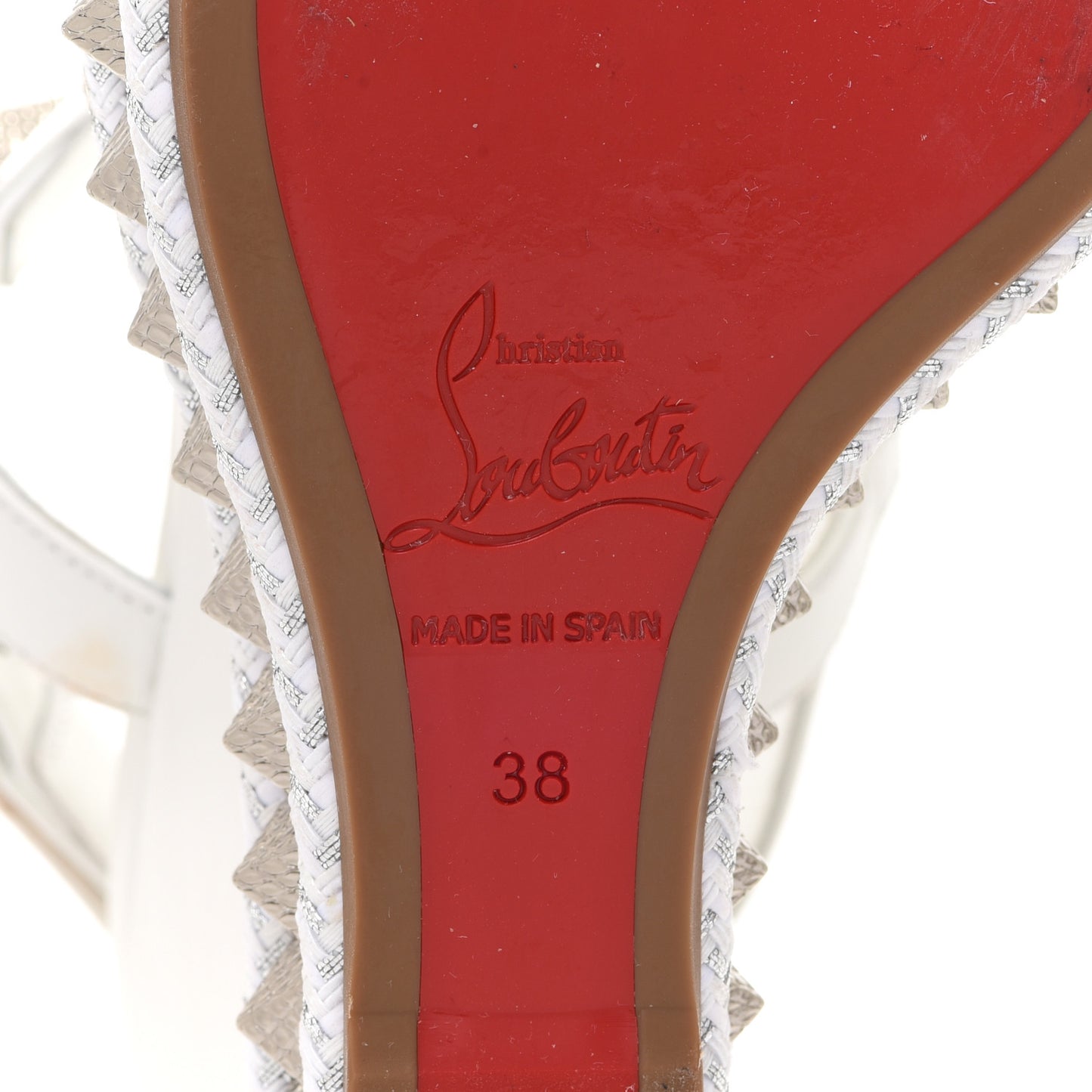 Nappa Pyraclou 110 Wedge Sandals 38 White
