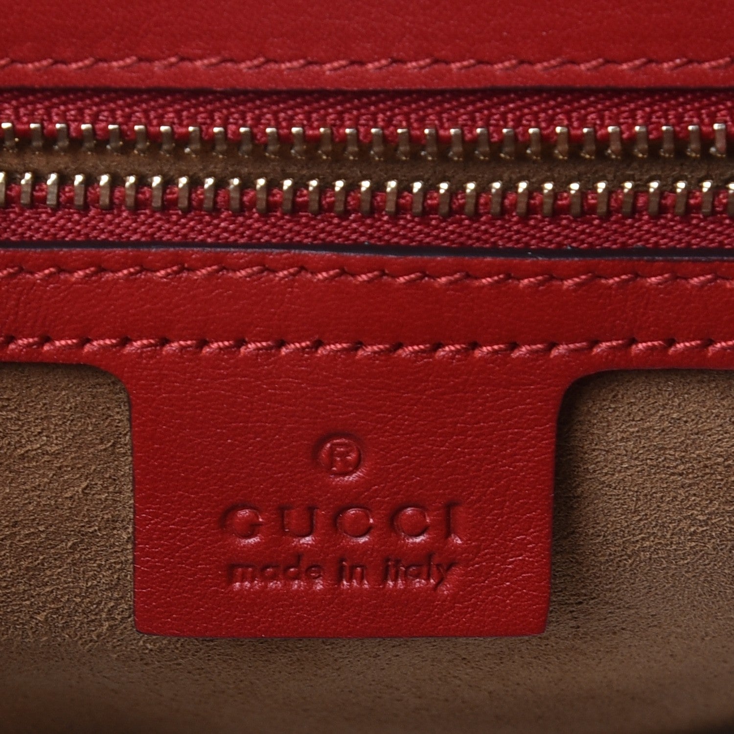 Gucci Moon Calfskin Bi-Color Medium Padlock Shoulder Bag New Rosette Hibiscus Red 7 of 8