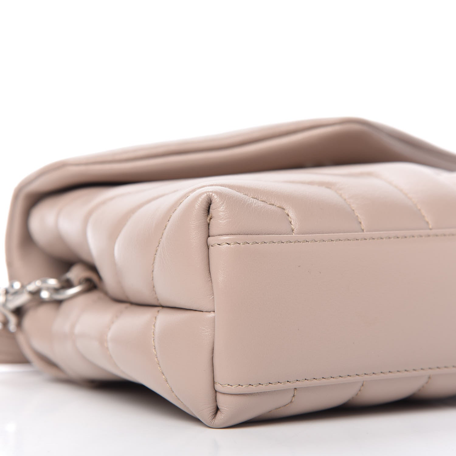 Saint Laurent Calfskin Y Quilted Monogram Toy Loulou Satchel Light Natural 6 of 11