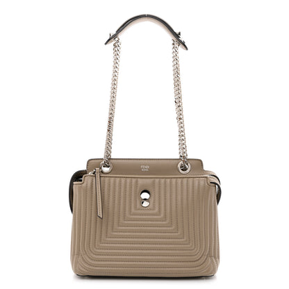 Fendi Shiny Nappa Trapuntata Small DotCom Click Chain Satchel 4 of 14