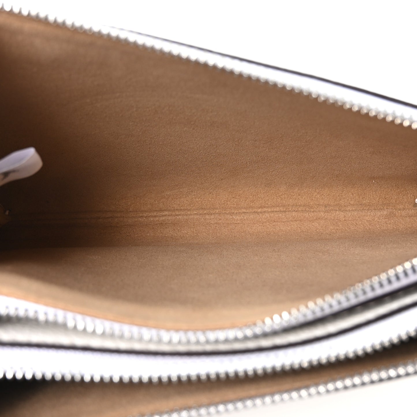 Grained Calfskin Milla Double Crossbody Bag White