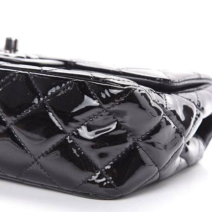 Chanel Patent Calfskin Quilted Mini Rectangular Flap Black 10 of 11