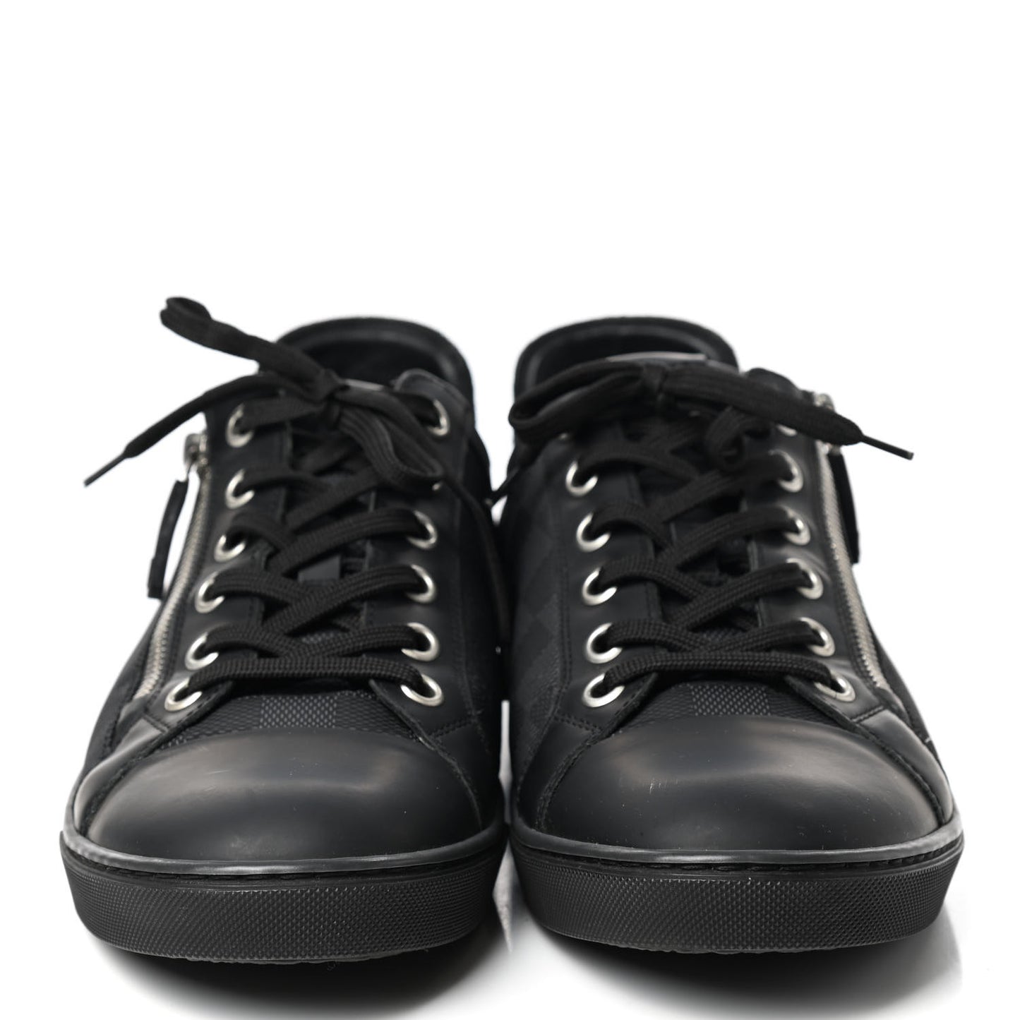 Damier Graphite Calfskin Suede Mens Aventure Sneakers 9