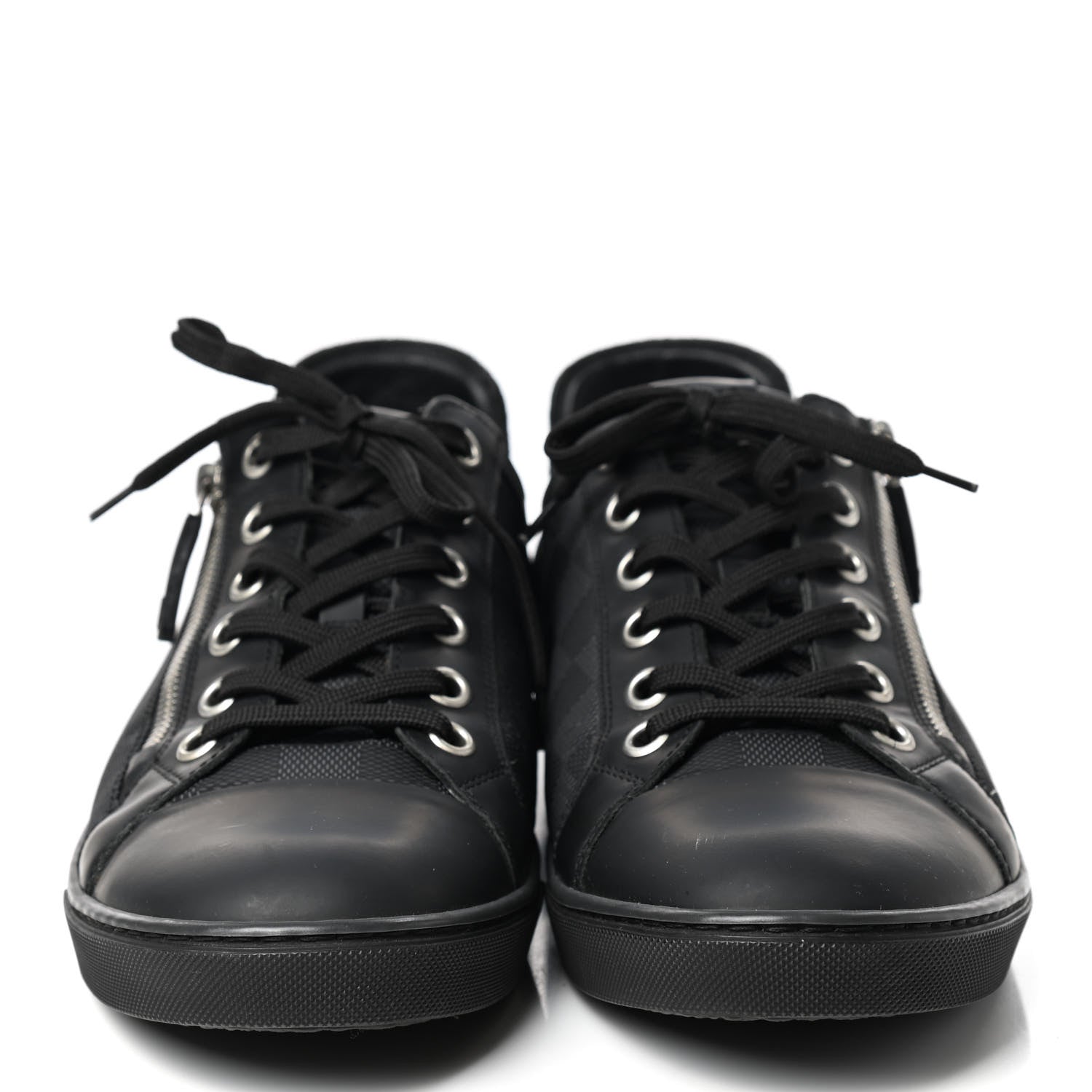 Louis Vuitton Damier Graphite Calfskin Suede Mens Aventure Sneakers 9 2 of 11