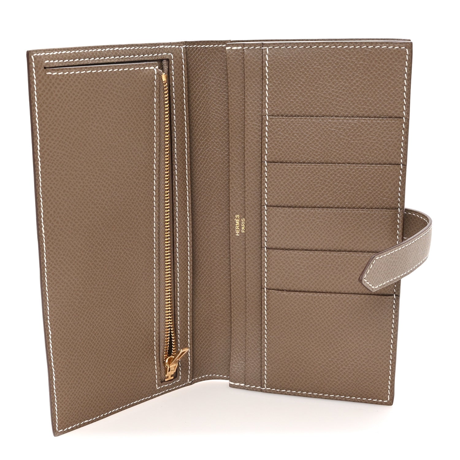 Hermes Epsom Bearn Gusset Wallet Etoupe 5 of 7