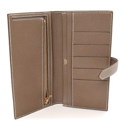 Hermes Epsom Bearn Gusset Wallet Etoupe 5 of 7