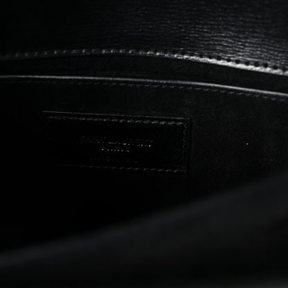 Saint Laurent Calfskin Medium Monogram Monochrome Sunset  Black 6 of 10