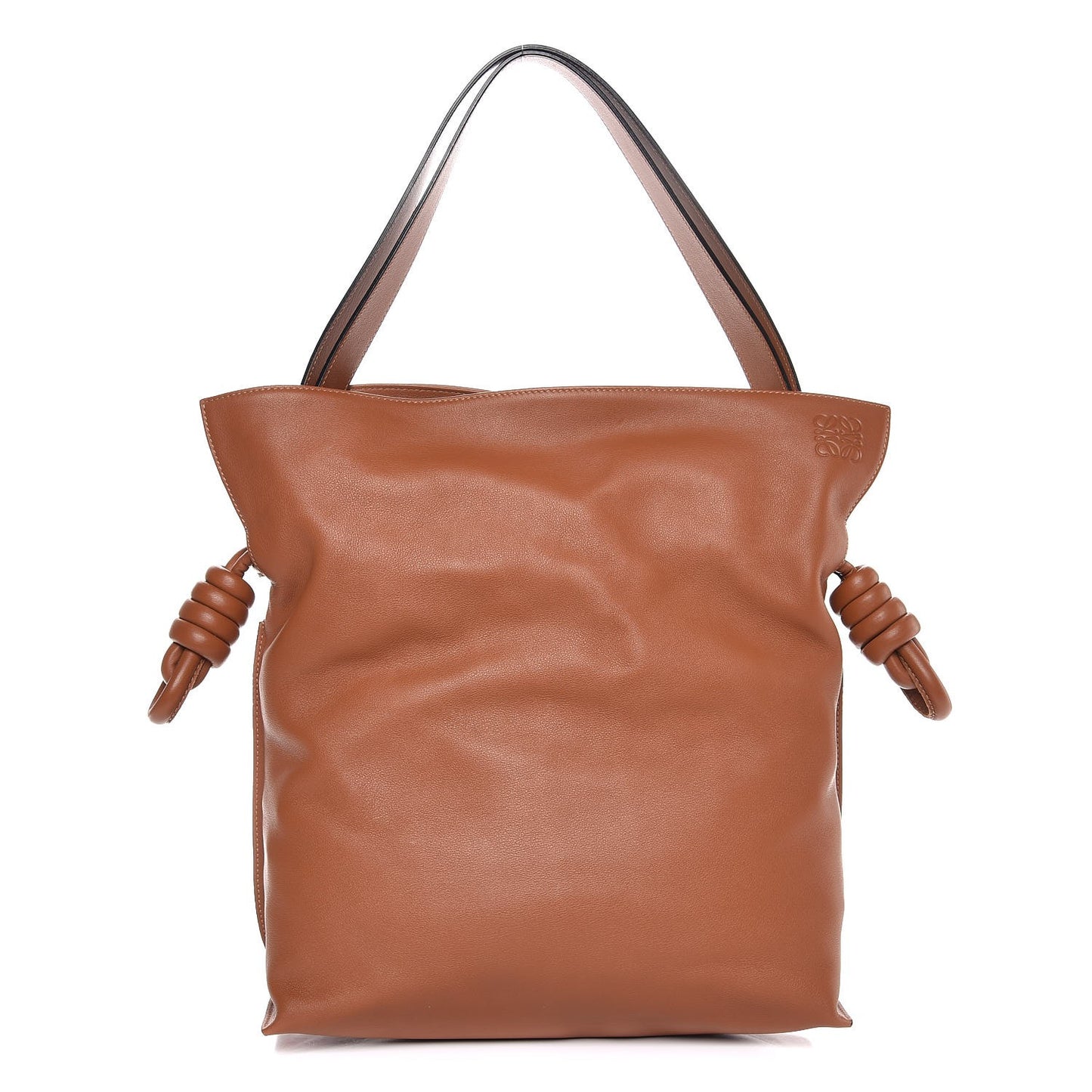 Calfskin Large Flamenco Knot Bag Tan