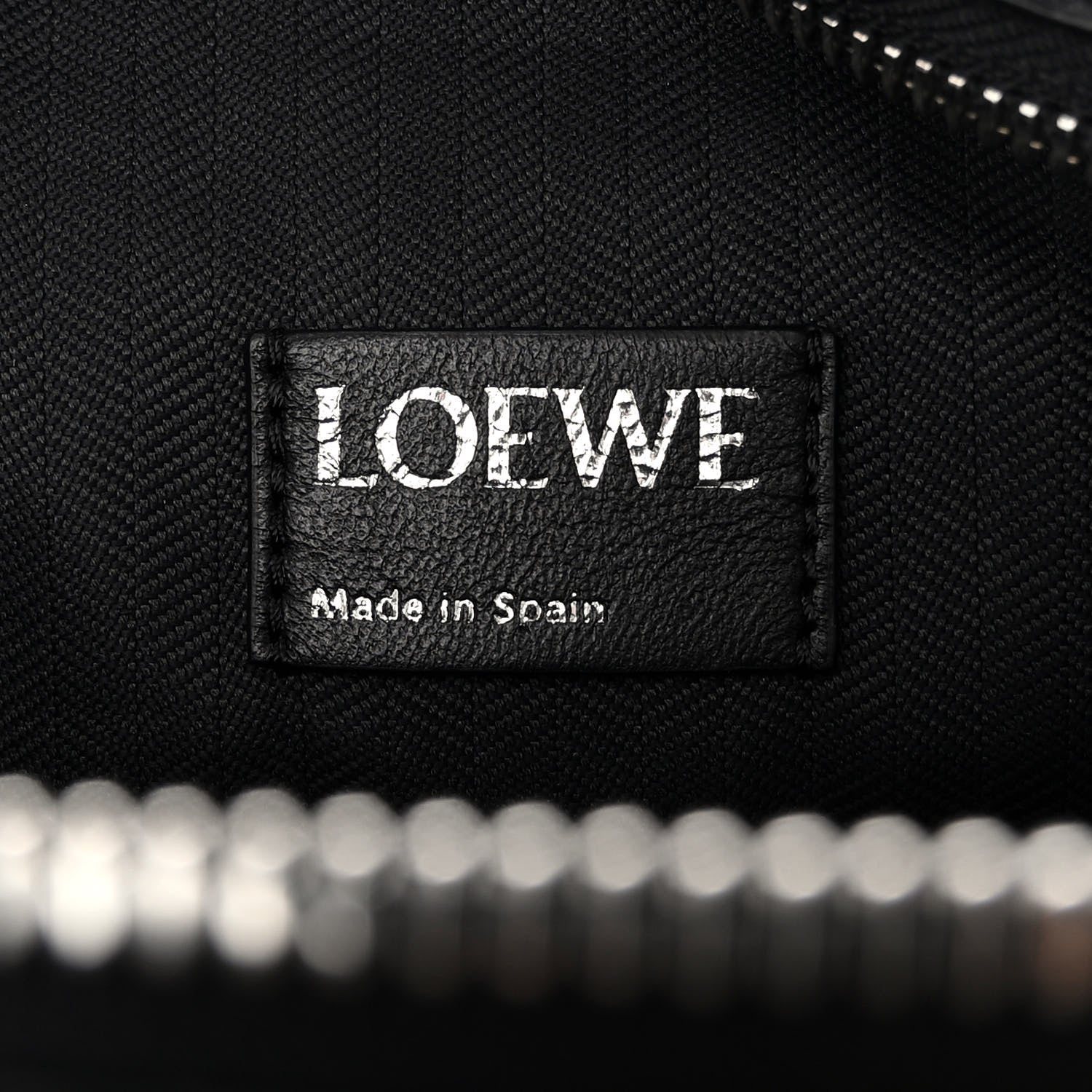 Loewe Lambskin Pleated Bracelet Large Pouch shoulder Bag Black 6 of 12