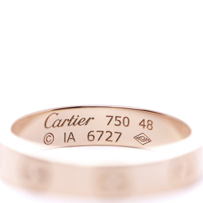 Cartier 18K Pink Gold 3.5mm LOVE Wedding Band Ring 48 4.5 4 of 5