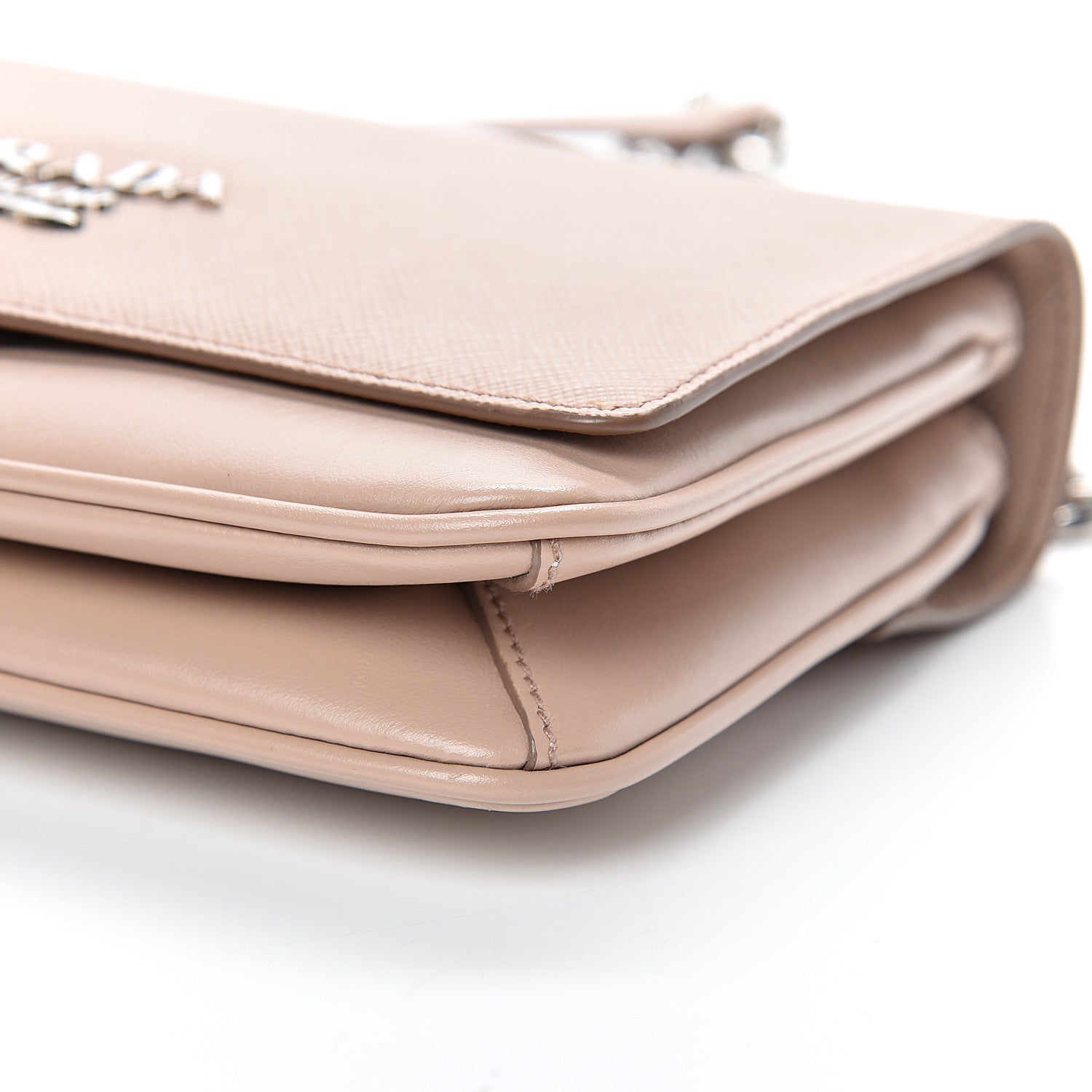 Prada Saffiano Soft Calfskin Chain Crossbody Bag Cipria 10 of 11