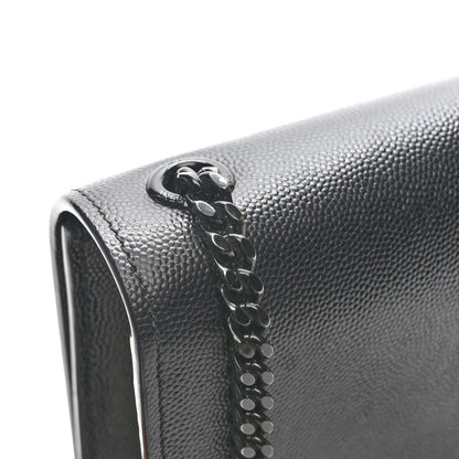 Saint Laurent Grain De Poudre Medium Classic Monogram Monochrome Kate Satchel Black 12 of 13