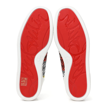 Christian Louboutin Nappa Raphia Bistrot Mens Louis Junior Orlato Flat Sneakers 44 Multicolor 5 of 10