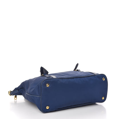 Prada Tessuto Nylon Saffiano Tote Bluette 4 of 10