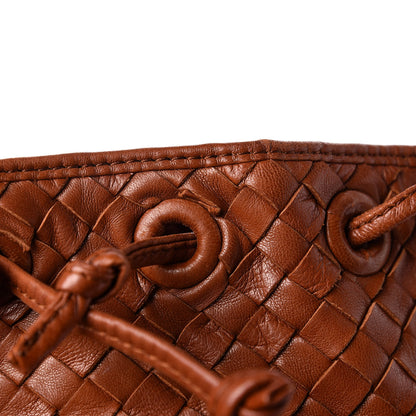 Bottega Veneta Nappa Intrecciato Drawstring Bucket Bag Tan 13 of 19