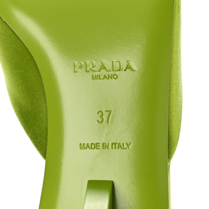 Prada Satin Modellerie Mules 37 Felce 8 of 11