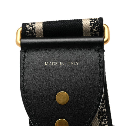 Christian Dior Canvas Embroidered Shoulder Strap Blue 4 of 5