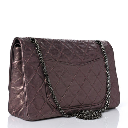 Chanel Metallic Aged Calfskin Quilted 2.55 Reissue 227 Flap Rose Fonce 2 of 9