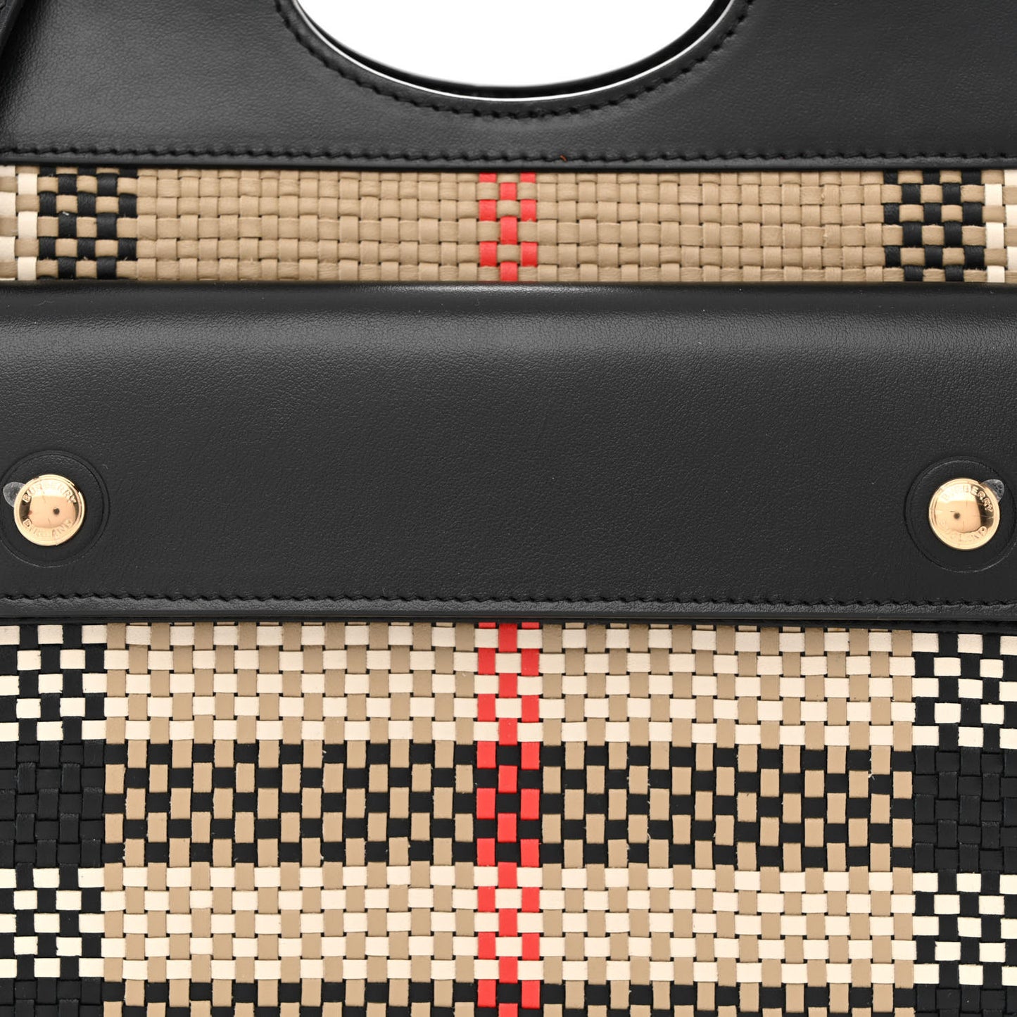 Calfskin Check Mini Pocket Bag Black