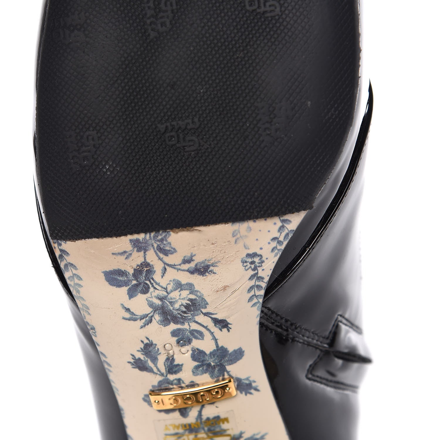 Gucci Vernice GG Victoire 55mm Ankle Boots 36 Black 8 of 11