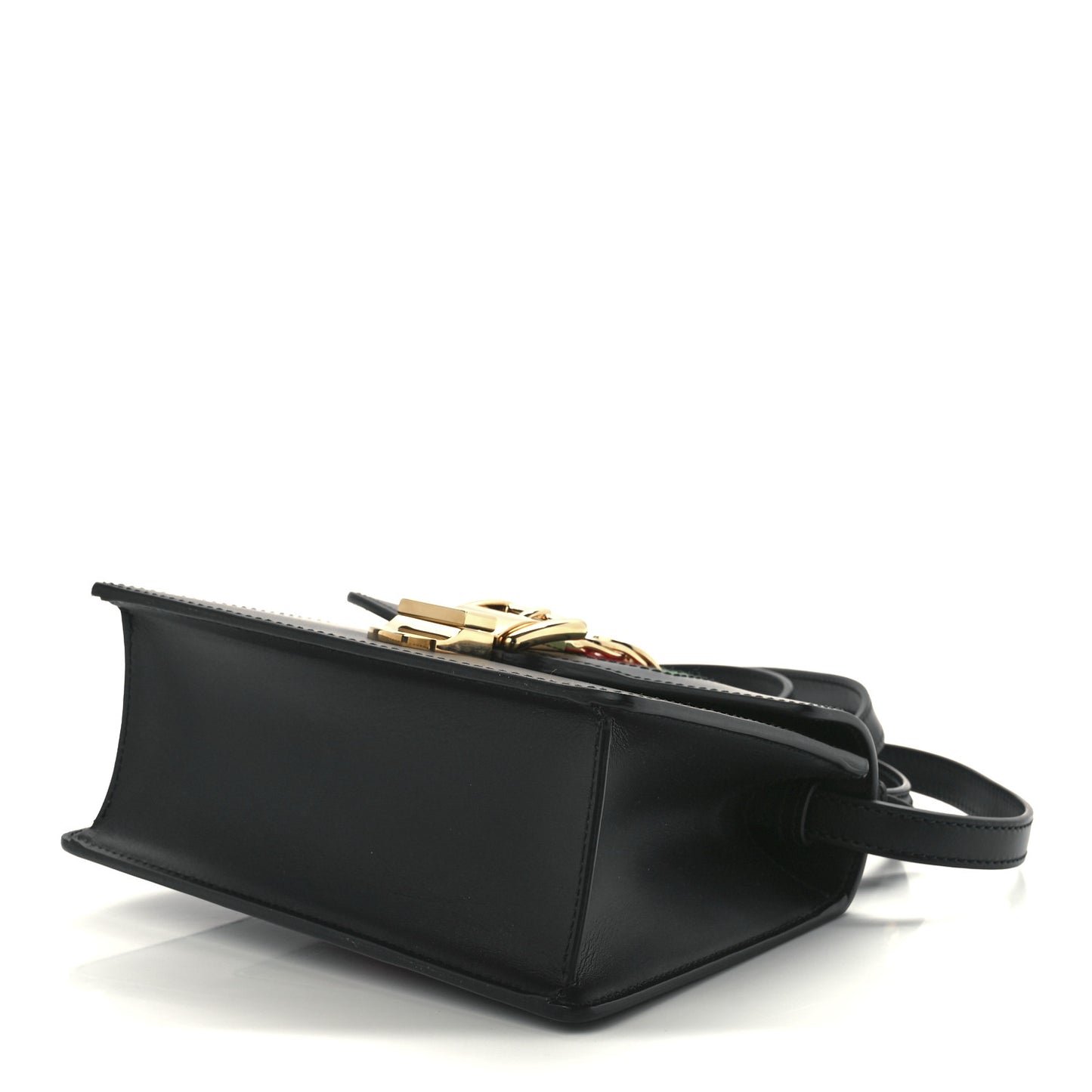 Calfskin Mini Sylvie Top Handle Bag Black