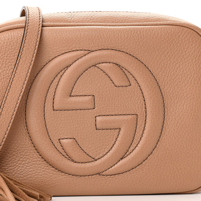 Gucci Pebbled Calfskin Small Soho Disco Bag Camelia 9 of 12