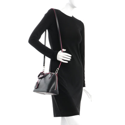 Louis Vuitton Epi Alma BB Black Hot Pink 2 of 10