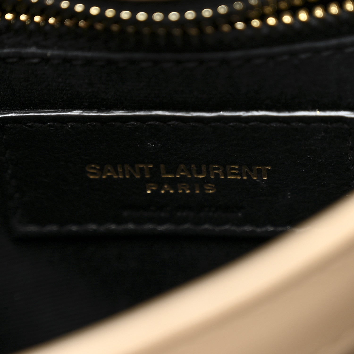 Saint Laurent Calfskin Y Quilted Monogram Toy Loulou Crossbody Bag Dark Beige 6 of 11