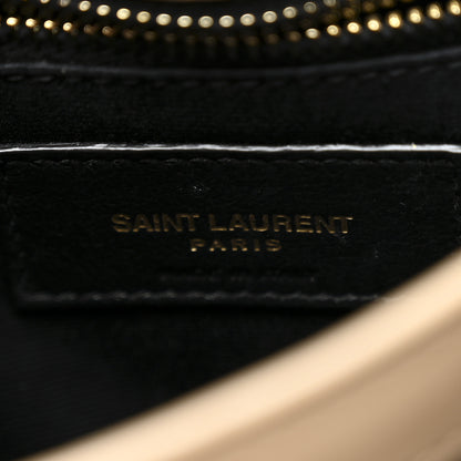 Saint Laurent Calfskin Y Quilted Monogram Toy Loulou Crossbody Bag Dark Beige 6 of 11