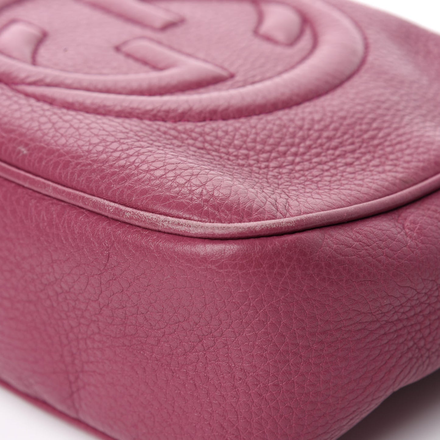 Pebbled Calfskin Small Soho Disco Bag Peonia Flower