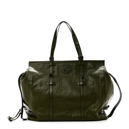 Gucci Piuma Lux Energy Monochrome Medium Double G Tote Bag Military Wood 1 of 10