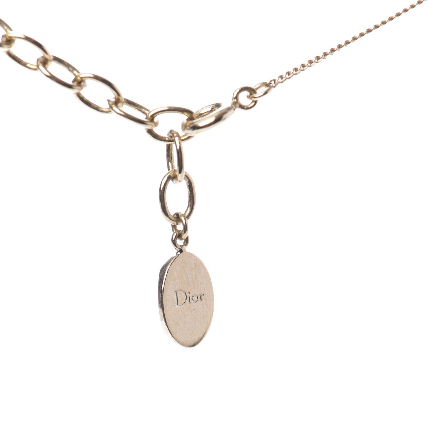 Pearl Mise en Dior Short Necklace Gold